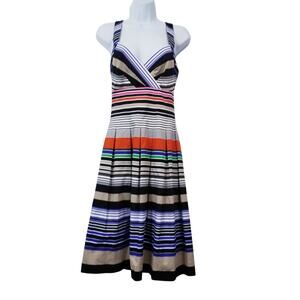 Calvin Klein Stripes Fit & Flare Dress